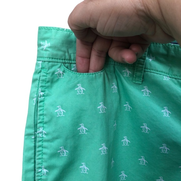 Penguin Green Men’s Shorts size 32 - Picture 5 of 7